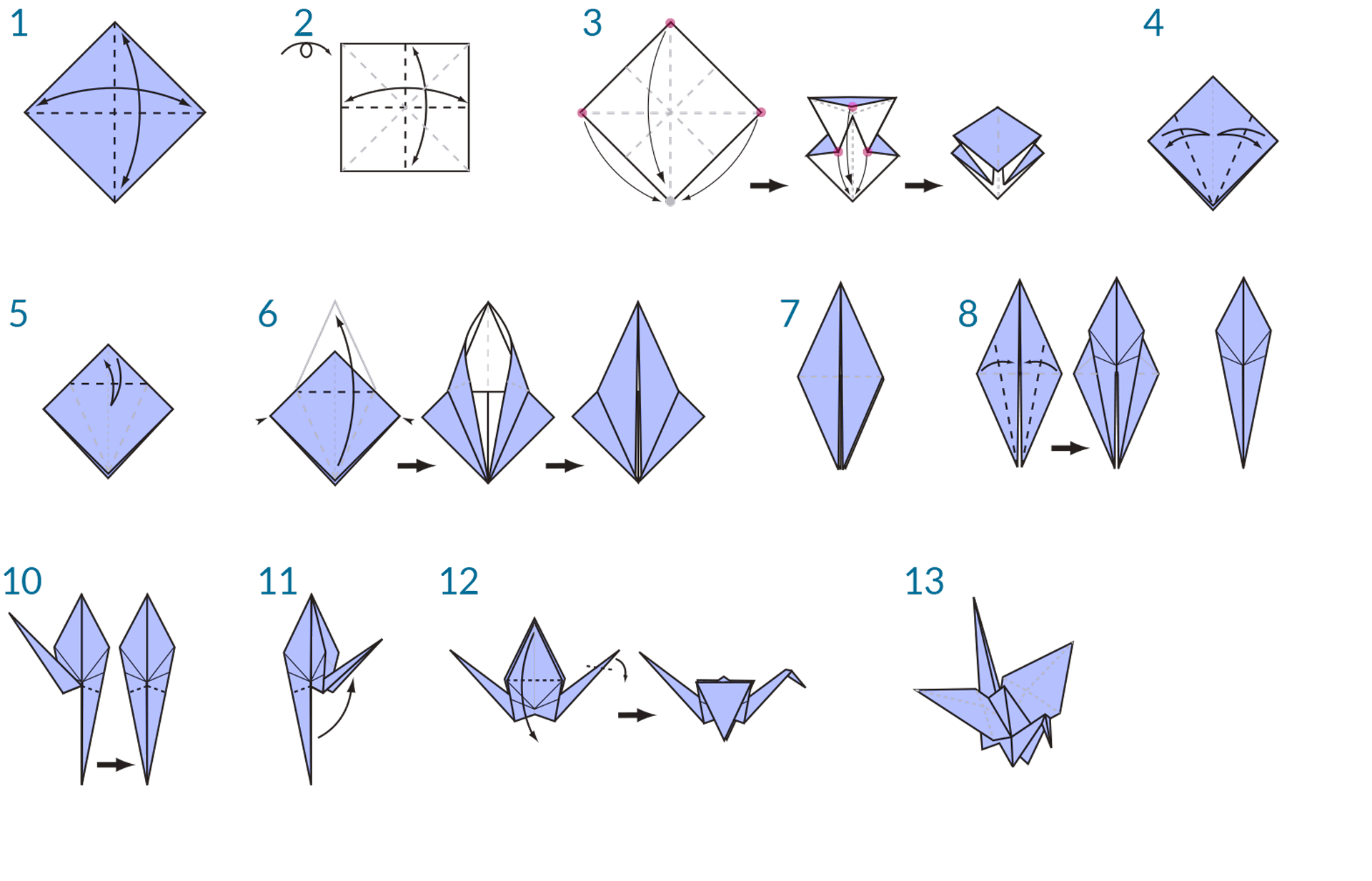 Aktualisierung erforderlich - Origami-Kranich