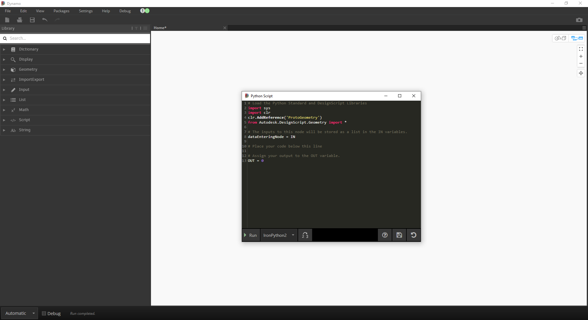 Modelli di Python in Dynamo 2.0 | Dynamo Primer